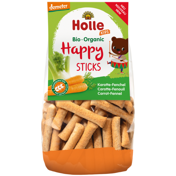 Holle Organic Carrot-Fennel Happy Sticks Snack