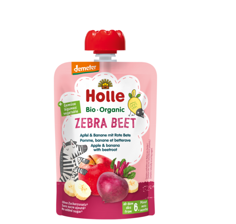 Holle Organic Zebra Beet Fruit - Vegetable Pouch