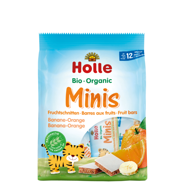 Holle Organic Mini Fruit Bars Banana-Orange